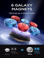 2-Pack Magnetic Phone Holder for Car: 6 Military Magnets, Gold Vent Phone Mount