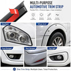 16.5Ft Universal Car Weather Stripping - T-Shape Rubber Edge Trim (5x7mm), Self-Adhesive Automotive Sealing Strip for Windshield, Bumper, Fender Flare & Side Skirt, Soundproof & Waterproof