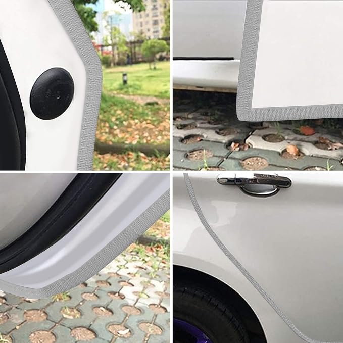 66Ft(20.2M) Long Car Door Edge Guards, U Shape Edge Trim Rubber Seal Protector Car Door Protection Anti-Collision Rubber Clips Easy to Cut No Need Adhesive Fit for Most Vehicles| Grey