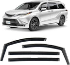 in-Channel Incredibly Durable Rain Guards for Toyota Sienna 2021-2026, Original Window Deflectors, Vent Window Visors, Vent Deflector, 4 pcs. - 410279
