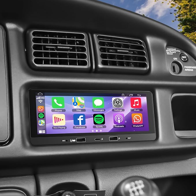 Android 15+8 Core Car Radio for Dodge/Jeep/Chrysler 1990-2000 | Carplay&Android Auto&Mirror Link, GPS Navigation,Bluetooth&Voice Control,Back-up Camera, SWC, FM Radio,DSP Setting, 5G WIFI