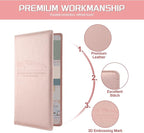 2Pack Car Registration and Insurance Holder,Car Document Holder for Cards License with Magnetic Shut,Vehicle Glove Box Car Organizer for Documents, Cards, License(Pink)