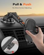 Car Phone Mount with Suction Cup, Universal Windshield Dashboard Holder with Sticky Gel Pad, Compatible with iPhone 17/16/15/14/13, Samsung, Most Smartphones