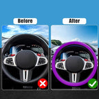 JDDRY Car Steering Wheel Cover,Silicone Steering Wheel Protector,Universal Fit Automotive Steering Wheel Cover,Steering Wheel Protective Cover(Purple,1PC)