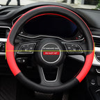 Steering Wheel Cover, Universal Fit 15 Inch Microfiber Leather Car Wheel Protector, Anti-Slip, Red