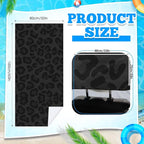 Car Seat Towel Covers with Storage Bag, 63 x 32 Inch Universal Non Slip Waterproof Sweat Protector for Car Truck, Gym Swimming Running, Machine Washable(2 Pack,Black Leopard)