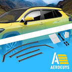 Extra Durable Window Deflectors in-Channel Window Visors Rain Guards Fit for Toyota Corolla Cross 2022-2026, Sun Visors, Wind Vent for Shades, Exterior Car Accessories - 4pcs. AG0493