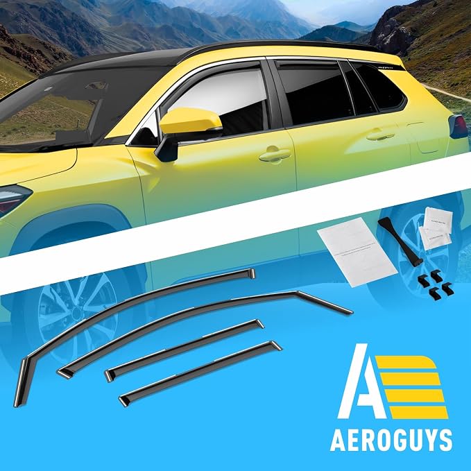 Extra Durable Window Deflectors in-Channel Window Visors Rain Guards Fit for Toyota Corolla Cross 2022-2026, Sun Visors, Wind Vent for Shades, Exterior Car Accessories - 4pcs. AG0493