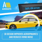 Extra Durable Window Deflectors Tape-On Window Visors Rain Guards Fit for Honda Civic 2022-2026 Hatchback, Sun Visors, Wind Vent for Shades, Exterior Car Accessories - 6pcs. AG0496