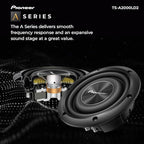 A-Series TS-A2000LD2 8” Subwoofer – 700W Max, Shallow-Mount Design, Deep Bass in Tight Spaces