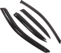 WD2-424 Dark Smoke 4 Pcs Set Window Visor (Outside Mount) Deflector Rain Guard Compatible with 1993-1997 Toyota Corolla Sedan