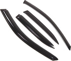 WD2-424 Dark Smoke 4 Pcs Set Window Visor (Outside Mount) Deflector Rain Guard Compatible with 1993-1997 Toyota Corolla Sedan