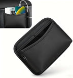 Car Organizer, Car Door Trash Can, Multi-pocket Organizer for Cards Mobile Phones Sunglasses, Portable Multi-position Installation Parts (Black)