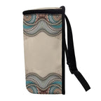 Boho Paws Print Car Trash Can with Lid, Leak Proof Auto Trash Bag Hanging Vehicle Garbage Can Multipurpose Storage Container for Back Seat Road Trip