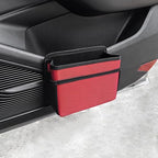 Car Trash Can, Foldable Multifunctional Hanging Storage Box Trash Can with a Roll of Garbage Bag, Multi Pocket Design Suitable for Car, Home, and Office Car Trash Cans (red)