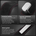 2 Pack Black Headrest Hooks for Car, Heavy Duty Purse Hook Holder Universal Vehicle Storage Organizer for Purses Bags Accessories