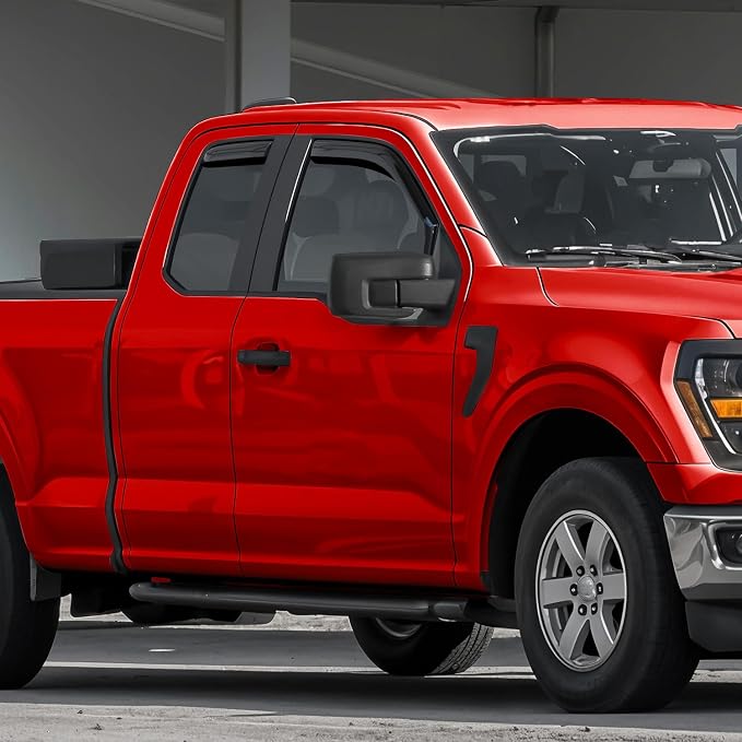 Voron Glass in-Channel Extra Durable Rain Guards for Ford F150 2021-2026 SuperCab, Window Deflectors, Vent Window Visors, 4 Pieces - 200908