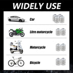 Car Wheel Tire Valve Caps, 4 PCS Bling Tire Valve Caps, Crystal Tire Caps Shinny Rhinestone for Women, Universal Car Dustproof Tire Valve Caps for Cars, Trucks, SUV and Motorcycles (White)