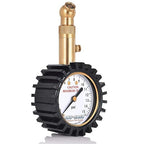 Low Pressure Tire Gauge with Protective Rubber Guard, Angled Chuck, 15psi