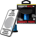 MobNetic Maxx MS - MagSafe Compatible Car Phone Mount w/ 90º Tilt, 360º Rotation & Durable Aluminum Build, Magnetic Holder for iPhone & Android Devices, USA Assembled - Blue