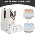 Dog Booster Car Seat for Small/Medium Dogs Up to 35 lbs – Patented Safety System, 5" Memory Foam Pet Car Seat, Fully Detachable and Washable Cover, Front/Back Seat Travel Booster (Beige)