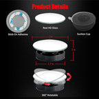 Suction Cup Blind Spot Mirror, 2" HD Glass Frameless Removable Convex Wide Angle Rear View Mirror (Round, Pack of 2)