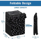 Car Trash Can with Lid Black Gray Bats Collapsible Reusable Leak-Proof Auto Garage Bag,Hanging Vehicle Car Accessories Interior Car Organizer