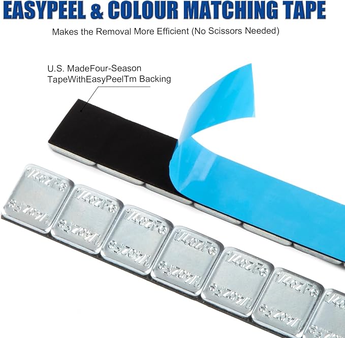 Upgraded Wheel Weights 1/4oz, 0.25oz - 48PCS Adhesive Stick on Wheel Weights, 12oz/Box, Perfect for Cars/Trucks/SUVs/Motorcycles