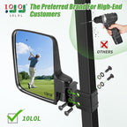 Golf Cart Mirror No Drilling Side Mirrors with Blind Spot Mirrors Universal for Yamaha, Club Car, EZGO, Folding Side Rear View Mirrors Adjustable 180 Degree HD Glass