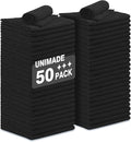 Microfiber Cleaning Cloth, 50 Pack Microfiber Towels for Cars Reusable Shop Rags Bulk Lint Free Cleaning Towels for Car Kitchen Automotive Bar Mechanic Restaurant Garage, 11.5"x 11.5", Black