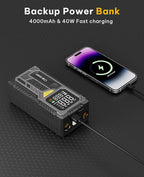 Tire Inflator Portable Air Compressor-150psi Cordless Portable Air Pump for Car Tires Faster Inflation with Tire Pressure Gauge