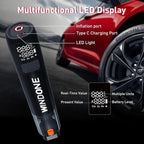 Portable Tire Inflator & Mini Vacuum, 150 PSI Cordless Air Compressor with Deflate Function, LED Display, Auto Shut-Off, Rechargeable Air Pump for Car, Bike, Motorcycle, Balls & Inflatables