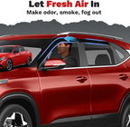 Seltos Rain Guards - Window Visors for Kia Seltos 2021-2025, Outside-Mount Tape-On Side Window Wind Deflectors for Seltos Accessories, Vent Visors Shades Rainproof 4PCS