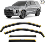 in-Channel Window Rain Guards Fit for Hyundai Palisade 2020-2025 Rain Guard Extra Durable Side Window Deflectors Visor Window Vent Visors Vent Shades Exterior Car Accessories