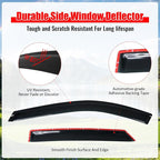 Fit 2014-2020 Chevy Impala Tape on Slim Style Acrylic Smoke Window Visors |, Dark Smoke, Scratch Proof, Waterproof, Custom Fit, Wind Sun Rain Vent Guards 4PCS, 2015 2016 2017 2018 2019