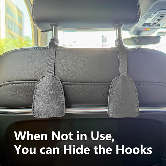2 Pcs Car Purse Hook Headrest Hooks, Car Seat Storage Organizer for Bags, Car Accessories for Women