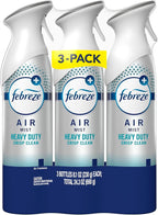 Air Mist, Air Freshener Spray, Odor Fighting Room Spray, Deodorizer for Home Bathroom Kitchen Office Apartment Dorm Room Classroom, Heavy Duty Crisp Clean Scent, 8.1oz (Pack of 3)