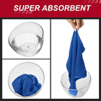 200 Pcs Microfiber Cleaning Cloth 16x16 Inch Microfiber Towels for Car Ultra Absorbent Cleaning Rags Reusable Lint Free Streak Free Detailing Towel for Car Washing Drying Dusting (Dark Blue)