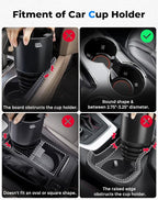 Cup Holder Expander for Car, Compatible with Hydro Flask 32/40oz, Yeti 24/30/36oz, Other Bottles in 18-40oz, Large Cup Holder Adapter Fits for Universal Vehicle, Silver Gray