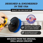 Boat Accessories – Kayak Cleaning Kit – Boat Cleaning Brush Kit – Marine Scrub Brush Attachment for Drill – Rotary Brushes for Boats – Motorized Hull Power Scrubber Set - Hull Cleaner Set