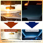 All Weather Windshield Cover with Magnetic Edges, 4-Layer Thick Waterproof Sunshade Snow Cover for Most Vehicles