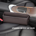 Universal Fit Premium Leather Car Seat Gap Filler Organizer, Center Console Organizer for Car SUV Truck (Brown, 2 Pack)