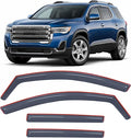 in-Channel Window Deflector for GMC Acadia 2017 2018 2019 2020 2021 2022 2023, Light Smoky Blue Window Visor Guards Vent Shades for Rain & Sun Protection, 4PCS