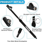Dual Head Tire Pressure Gauge, Heavy Duty Air Gauge Tire Pressure with Two Side Aluminum Scaleplate, Truck Tire Gauges for Tire Pressure Range to 10-150 PSI, Black, 2 Pack