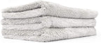 Eagle Edgeless 500 (3-Pack) Professional Korean 70/30 Blend Super Plush Microfiber Detailing Towels, 500GSM, 16in x 24in, Ice Grey