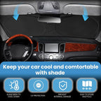 Custom Fit Accord Windshield Sunshade for Honda Accord 2012 2011-2008 Sedan, LX, EX, EX-L, Touring Accessories Front Window Cover for Windshield Sun Visor Protector Blocks UV Rays Cool Car Accessories