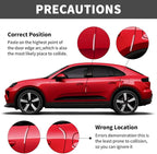 6 Inch 4Pcs 3D Carbon Fiber Texture Car Door Edge Protector Trim Strip Anti-Scratch and Anti-Collision Side Door Protectors Vehicle Exterior Accessories Sticker Semi-Transparent