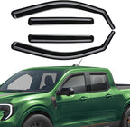 in-Channel Rain Guards Compatible with Ford Maverick 2022-2026 Durable Side Windows Wind Sun Deflectors 2022 2023 2024 2025 2026 Maverick Window Rain Guard Black 4 PCS