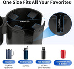 Car Cup Holder Expander W/Offset Adapter, 2-in-1 Cup Holder Extender for Large Bottles up to 4.3", Adjustable Base Fits Stanley, Hydro Flask, Yeti, Universal Car Cup Holder for Most Vehicles