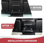for Bronco Front Reading Light Panel Trim Cover Compatible with 2021-2025 Ford Bronco Carbon Fiber Interior Accessories 2-Door 4-Door (with AUX Switches)